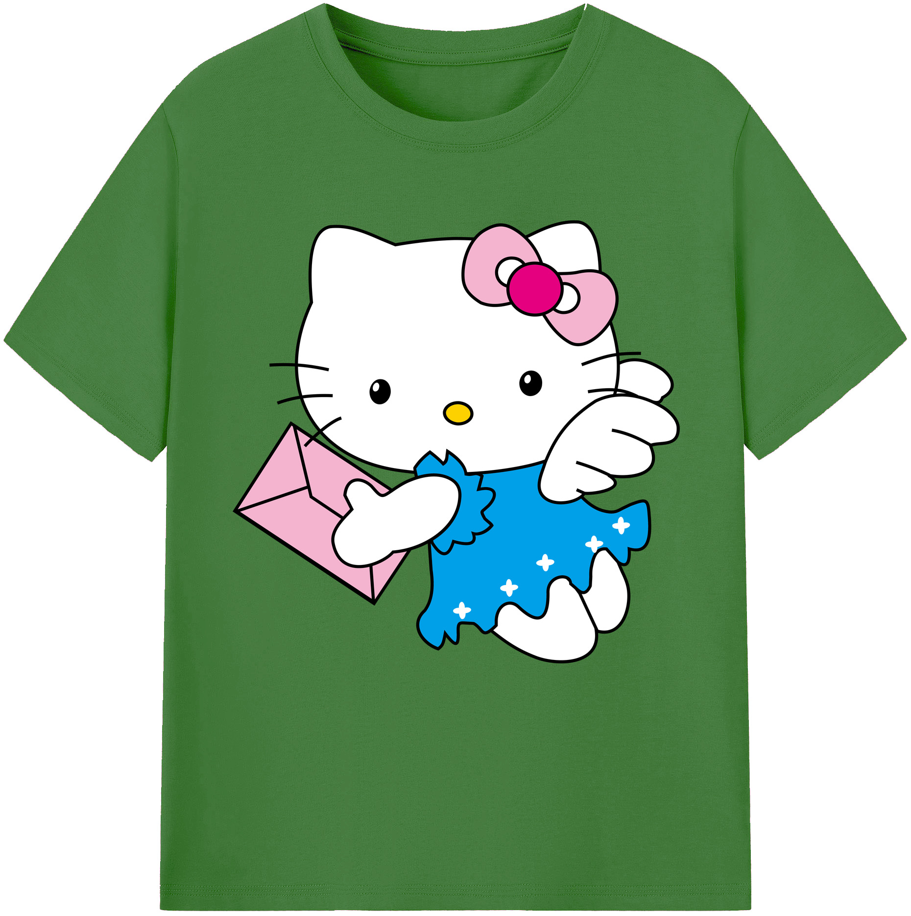（画像用） Hello Kitty ハローキティ レディースカジュアルプリントTシャツ（綿100％）